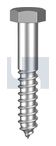 HEX COACH SCREW 316 HX COACH DIN571: M6 X 40