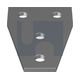 WIDE TEE FITTING 4 HOLE HDG FLAT PLATE 1358: M12