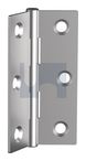 BUTT HINGE 6 HOLE - FIXED PIN 304 HINGE BUTT PAIR: 75 X 50