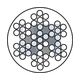 WIRE ROPE 7x7 PVC WHITE 316 W/ROPE PVC: 7X7X  4.0 305M
