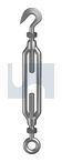 TURNBUCKLE HOOK+EYE 316 T/BKLE HOOK+EYE:M5 X  70