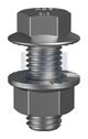 SERRATED FLANGE HEX BOLT & NUT HDG 8.8 SERR FLG KIT: M10 X 25
