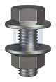 PURLIN FLANGE BOLT & NUT Z/P 4.6 FLANGE KIT: M12 X 30