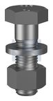 TOWER BOLT SINGLE NUT & WASHER HDG TOWER LT SN BNW: M16 X 35