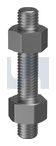 STUD BOLT & NUT KIT B7/2H HDG KIT: 1-1/8UN8 X 155