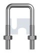 U BOLT SQUARE KIT M10 X 42 X 86 316 SQ U-BLT KIT