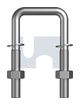 U BOLT SQUARE KIT SPRING WASH 316 SQ U-BLT KIT:M12X77X 80