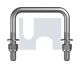 U BOLT SQUARE KIT NYLOC / WASH HDG SQ U-BLT KIT:1/2BSWX45X162