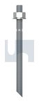 STUD CHEM ANCHOR KIT(FLAT TOP) GAL 8.8 CHEM STUD KIT:M16 X190