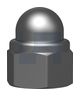 DOME HEX NUT WITH NYLOC RING 304 DIN986 DOME NUT NYLOC:  M5