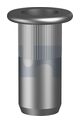 RIVET NUT FLAT RND KNURL OPEN RIVN ALU RND KNL OPEN: M4X11