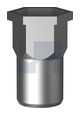RIVET NUT REDUCE HALF HEX OPEN RIVN Z/P RHD HALFHX OP: M4X 12