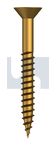 COUNTERSUNK WOOD SCREW BRASS WOOD CSK SL: #08 X 1-1/2