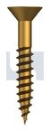 COUNTERSUNK WOOD SCREW BRASS WOOD CSK SL: #10 X 1-1/4