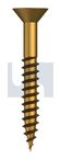COUNTERSUNK WOOD SCREW BRASS WOOD CSK SL: #10 X 1-1/2