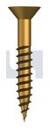 COUNTERSUNK WOOD SCREW BRASS WOOD CSK SL: #12 X 1-1/2