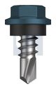 METAL SDS HEX HEAD + WASHER CL4 BR MET SEAL HX: 8-18X 12
