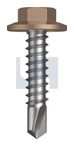 METAL SDS FLANGED HEX HEAD CL4 ST MET FLG HX:12-14X 25