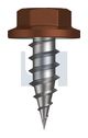 NEEDLE PT SDS FLANGED HEX CL4 TE NP FLG HX: 8-15X 12