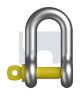 LIFTING DEE SHACKLE SCREW PIN HDG GRS HEC2741 DEE SHKL:  8MM