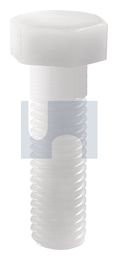 HEX HEAD BOLT NYLON DIN931 : M8 X 75 thumbnail 2