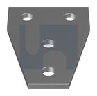 WIDE TEE FITTING 4 HOLE HDG FLAT PLATE 1358: M12 thumbnail 2