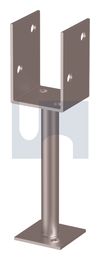 POST SUPPORT H/DUTY U STIRRUP ROD STEM:  90 X  150 thumbnail 2
