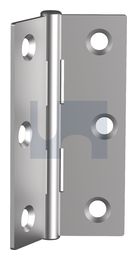 BUTT HINGE 6 HOLE - FIXED PIN 304 HINGE BUTT PAIR: 75 X 50 thumbnail 2