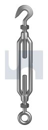TURNBUCKLE HOOK+EYE 316 T/BKLE HOOK+EYE:M5 X  70 thumbnail 2