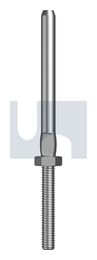 TERMINAL SWAGE STUD+NUT L/H 316 T/SWG L/H STUD:M6 X  3.2 thumbnail 2