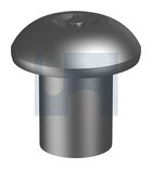 BARREL NUT BUTTON POST TORX 304 P/TORX T45 BL NUT: 3/8UNC thumbnail 2