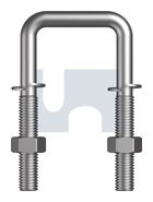U BOLT SQUARE KIT SPRING WASH 316 SQ U-BLT KIT:M12X77X 80 thumbnail 2