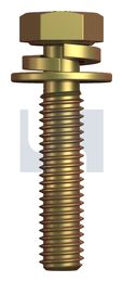 SEMS HEX BOLT SPR/FLT WASH ZYP 8.8 SEMS HEX FWSW: M8X30 thumbnail 2