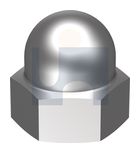 DOME HEX NUT 304 DOME NUT:   1/4 UNC thumbnail 2