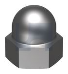 DOME HEX NUT CR HEC1587 CL5 HX DOME NUT:M16 thumbnail 2