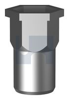 RIVET NUT REDUCE HALF HEX OPEN RIVN Z/P RHD HALFHX OP: M4X 12 thumbnail 2
