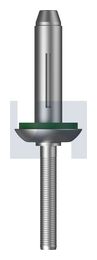 BULB-T RIVET OPEN EPDM WASHER RIV BULB-T 5056 AA: 7.7 X 27.7 thumbnail 2