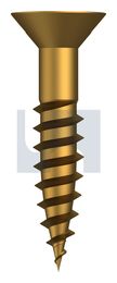 COUNTERSUNK WOOD SCREW BRASS WOOD CSK SL: #06 X 3/4 thumbnail 2