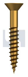 COUNTERSUNK WOOD SCREW BRASS WOOD CSK SL: #06 X 1 thumbnail 2