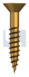 COUNTERSUNK WOOD SCREW BRASS WOOD CSK SL: #08 X 1 thumbnail 2