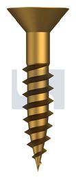 COUNTERSUNK WOOD SCREW BRASS WOOD CSK SL: #10 X 1 thumbnail 2