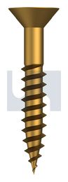 COUNTERSUNK WOOD SCREW BRASS WOOD CSK SL: #10 X 1-1/4 thumbnail 2