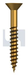 COUNTERSUNK WOOD SCREW BRASS WOOD CSK SL: #10 X 1-1/2 thumbnail 2
