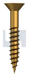 COUNTERSUNK WOOD SCREW BRASS WOOD CSK SL: #12 X 1-1/2 thumbnail 2