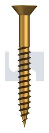 COUNTERSUNK WOOD SCREW BRASS WOOD CSK SL: #12 X 2 thumbnail 2