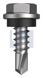 METAL SDS HEX HEAD + WASHER CL4 MET SEAL HX:10-16X 16 thumbnail 2