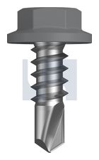 METAL SDS FLANGED HEX HEAD CL4 BG MET FLG HX: 8-18X 12 thumbnail 2