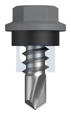 METAL SDS HEX HEAD + WASHER CL4 BG MET SEAL HX: 8-18X 12 thumbnail 2