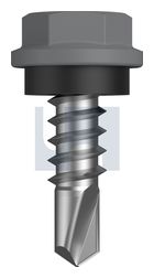 METAL SDS HEX HEAD + WASHER CL4 BG MET SEAL HX:10-16X 16 thumbnail 2