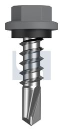 METAL SDS HEX HEAD + WASHER CL4 BG MET SEAL HX:14-10X 25 thumbnail 2